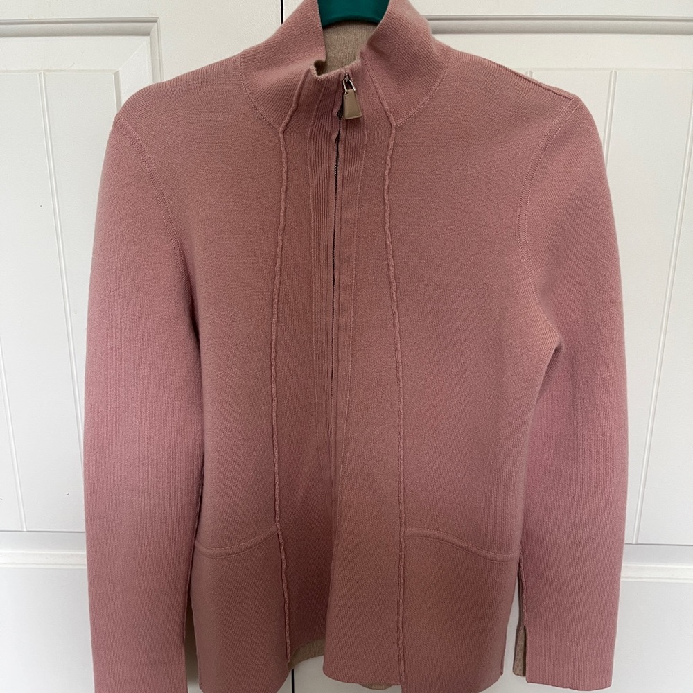 AKRIS 100% Cashmere Zip-Up